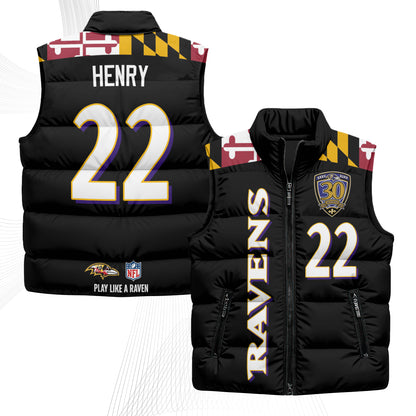 BAL Maryland Puffer Vest - Printed