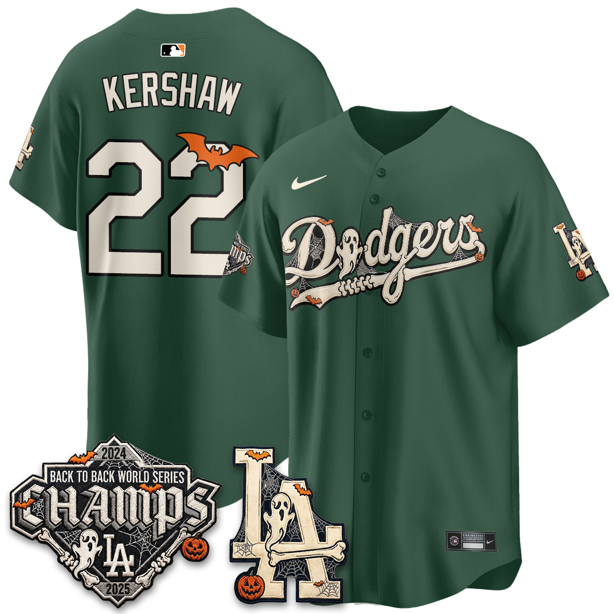 Los Angeles Dodgers Halloween 2026 Vapor Jersey - Stitched
