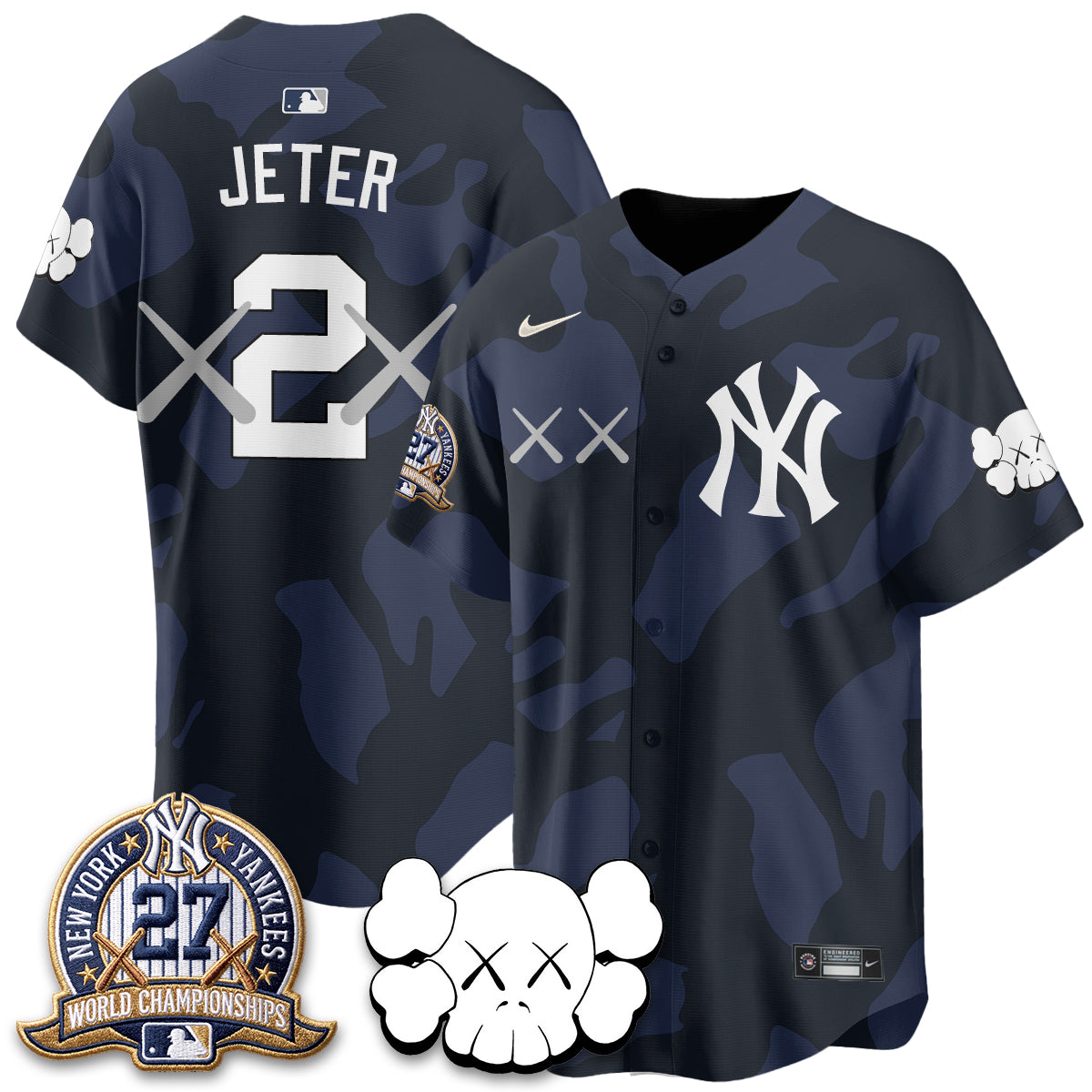 New York Yankees x KAWS Edition Vapor Jersey - Stitched