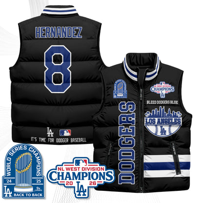 LAD "Bleed Blue" Puffer Vest - Printed