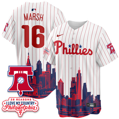 Philadelphia Phillies "26 Reasons I Love My Country" Edition Vapor Jersey - Stitched