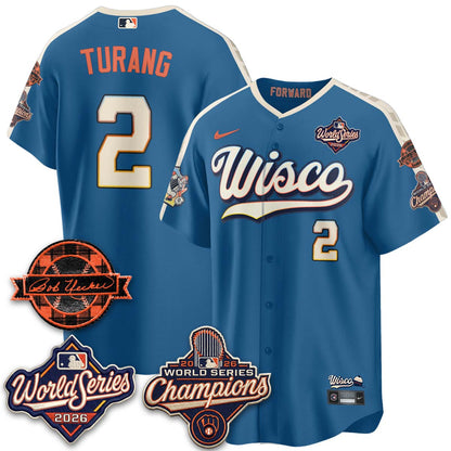 MIL 2026 WS Champions - Bob Uecker Patch Vapor Jersey - Stitched
