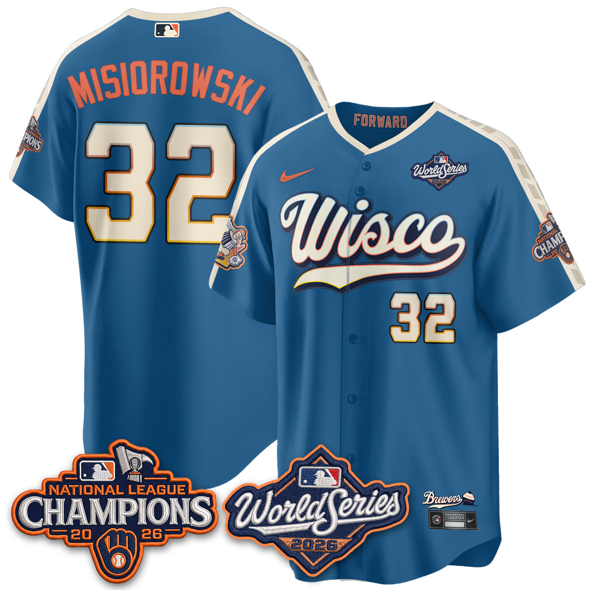 MIL 2026 NL Champions City Connect Vapor Jersey - Stitched