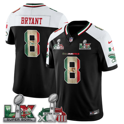 Seattle Seahawks Mexico Edition Vapor Jersey V2- Stitch