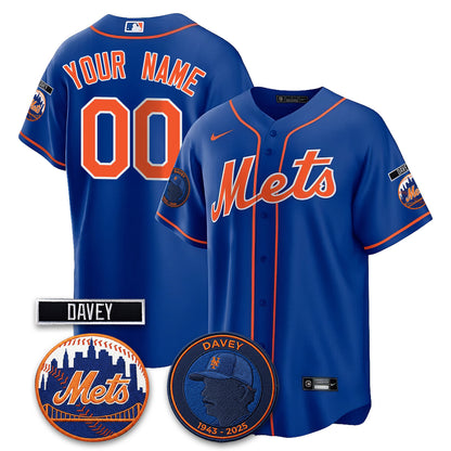 NYM 2026 Davey Johnson In Memoriam Vapor Limited Custom Jersey - All Stitched