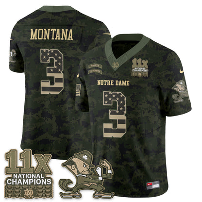 Notre Dame Fighting Irish 2026 Salute to Service Vapor Jersey - Stitched