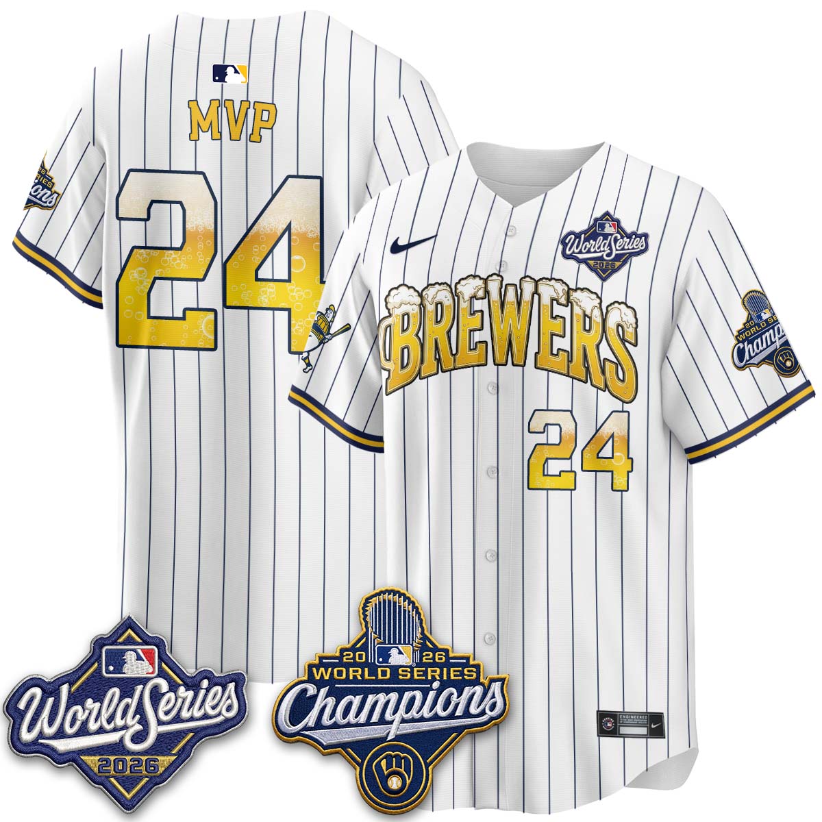 MIL "Pitcher & Pint" 2026 WS Champions Vapor Jersey - Stitched