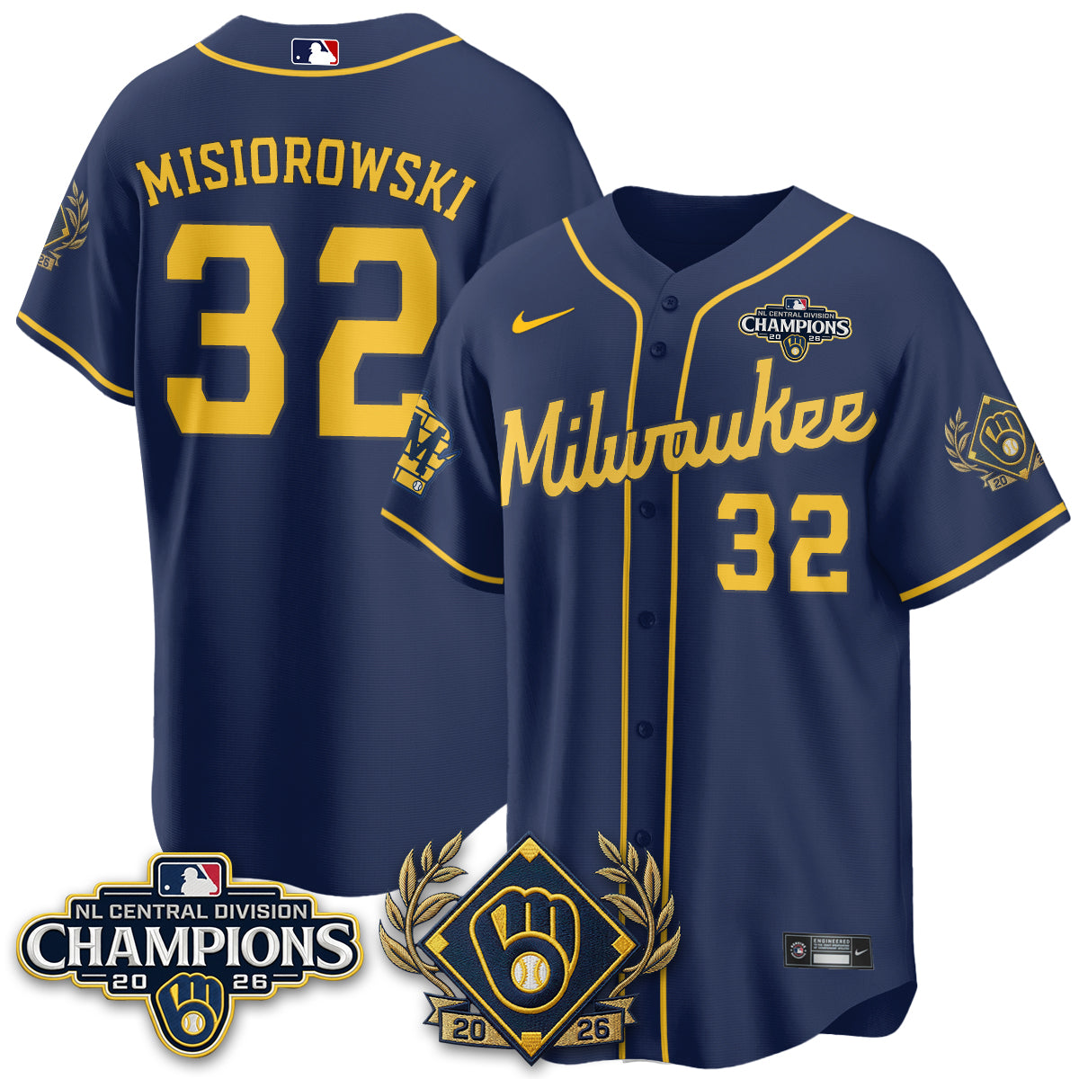 MIL 2026 NL Division Champs Vapor Jersey - Stitched
