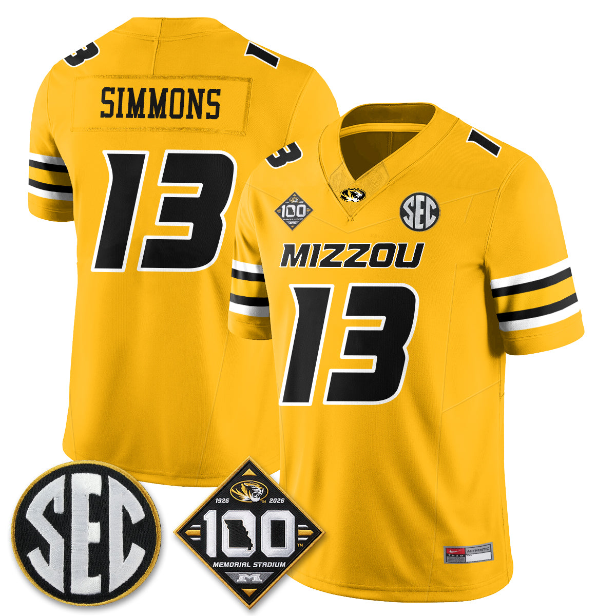 MIZZ 100th Anniversary of Memorial Stadium Vapor Jersey - Stitched