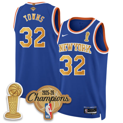 New York Knicks Champions Night Vapor Jersey - Stitched