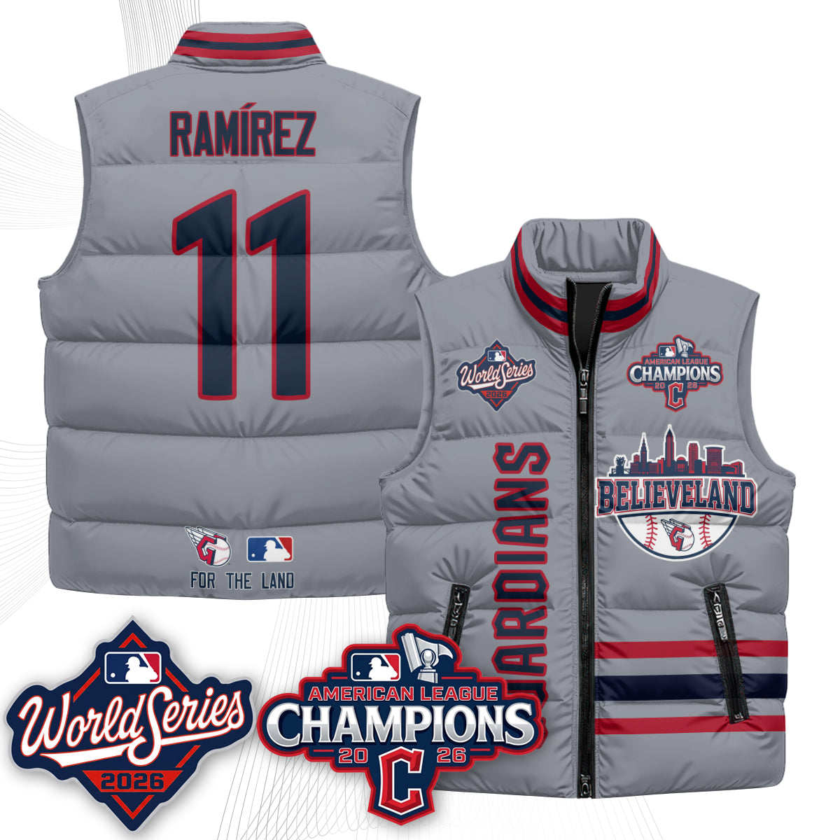 CLE 2026 AL Champions Puffer Vest - Printed
