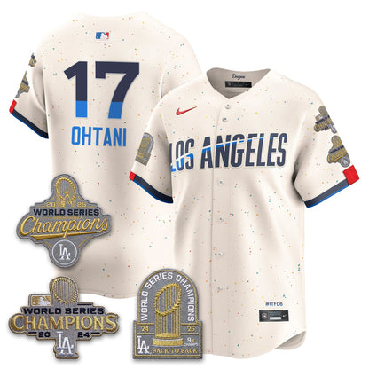 LAD Gold Collection Stadium Vapor Limited Jersey - Back to Back 9x Champs - All Stitched
