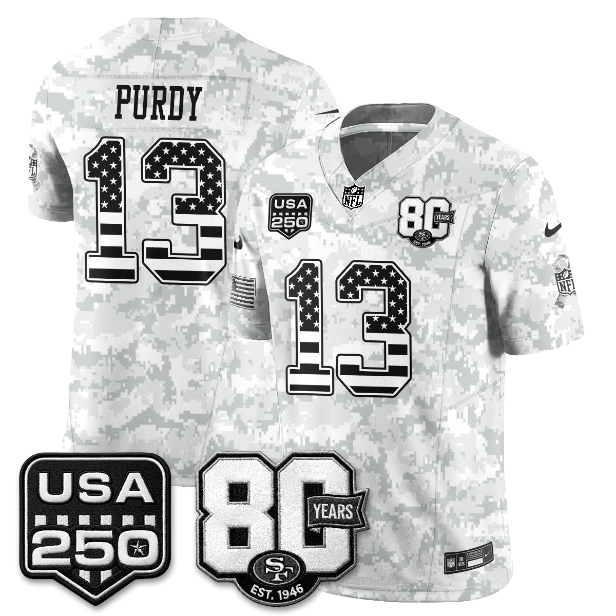 San Francisco 49ers 2026 Salute to Service Edition Vapor Jersey - Stitched