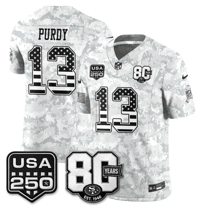 San Francisco 49ers 2026 Salute to Service Edition Vapor Jersey - Stitched
