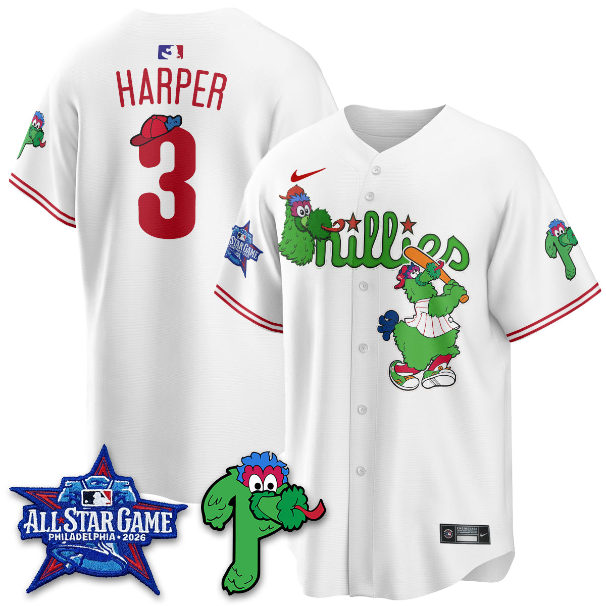 Philadelphia Phillies Phanatic Vapor Limited Jersey - Stitched