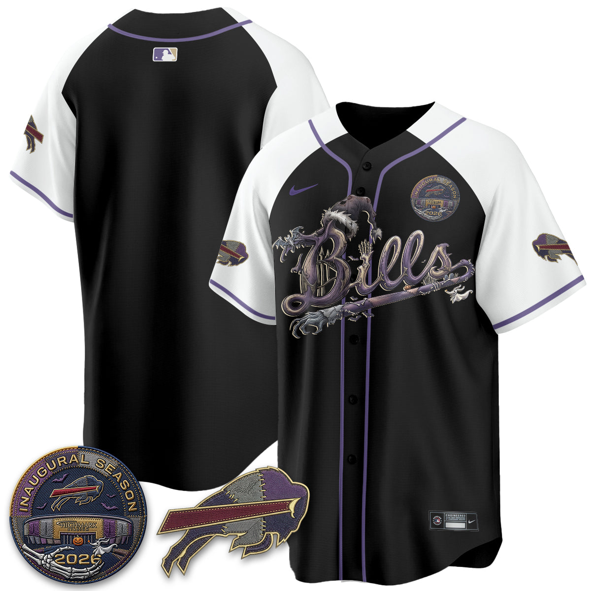 BUF 2026 Nightmare Edition Vapor Baseball Jersey - Stitched