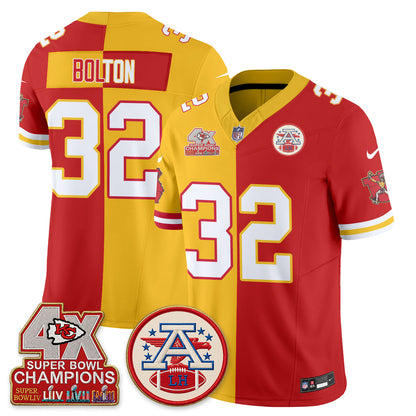 Kansas City Chiefs Throwback Split Vapor Jersey - Stitched