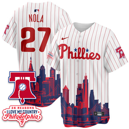 Philadelphia Phillies "26 Reasons I Love My Country" Edition Vapor Jersey - Stitched