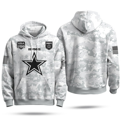 DAL 2026 Salute To Service Edition Pullover Hoodie - Printed