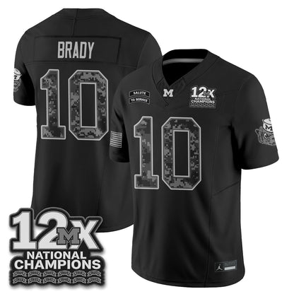 Michigan Wolverines 2026 Salute to Service Vapor Jersey - Stitched
