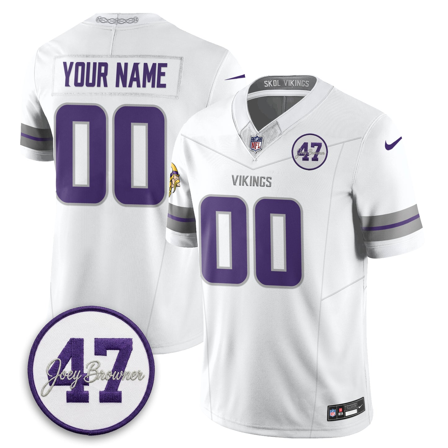MIN Joey Browner Thank You For Memories - 1960 – 2026 Football Vapor Limited Custom Jersey - All Stitched