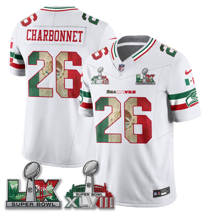 Seattle Seahawks Mexico Edition Vapor Jersey V1- Stitch