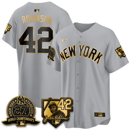 NYY 2026 Jackie Robinson Day Vapor Limited Gold Edition Jersey - All Stitched