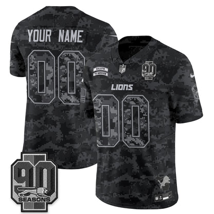 Detroit Lions 2026 Salute to Service Vapor Custom Jersey V2- Stitched
