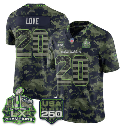 Seattle Seahawks 2026 Salute to Service Edition Vapor Jersey - Stitched