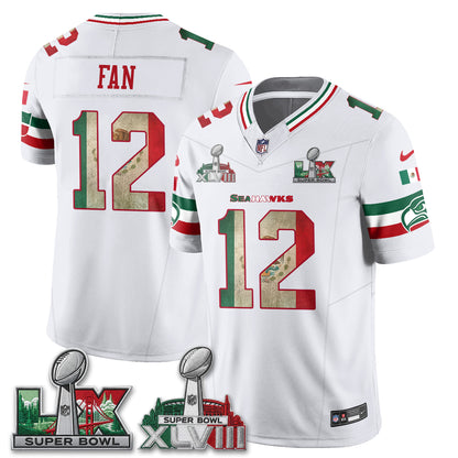 Seattle Seahawks Mexico Edition Vapor Jersey V1- Stitch