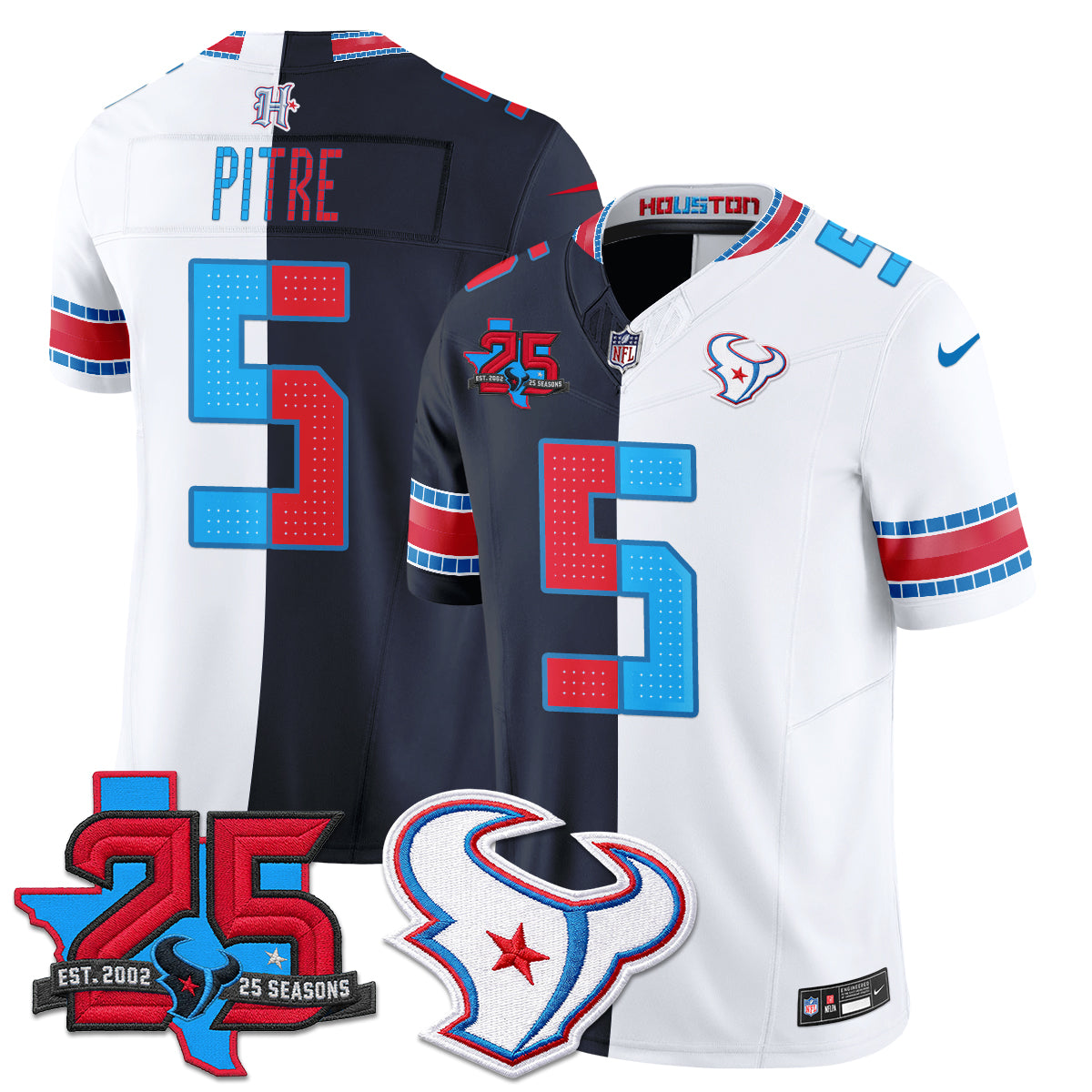 HOU 2026 Rivalries Split Vapor Jersey - Stitched