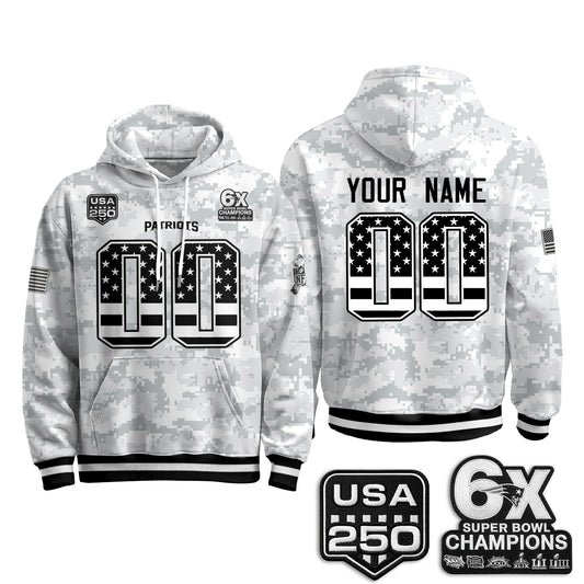 NE 2026 Salute To Service Edition Pullover Custom Hoodie - Printed