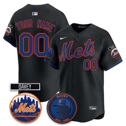 NYM 2026 Davey Johnson In Memoriam Vapor Limited Custom Jersey - All Stitched