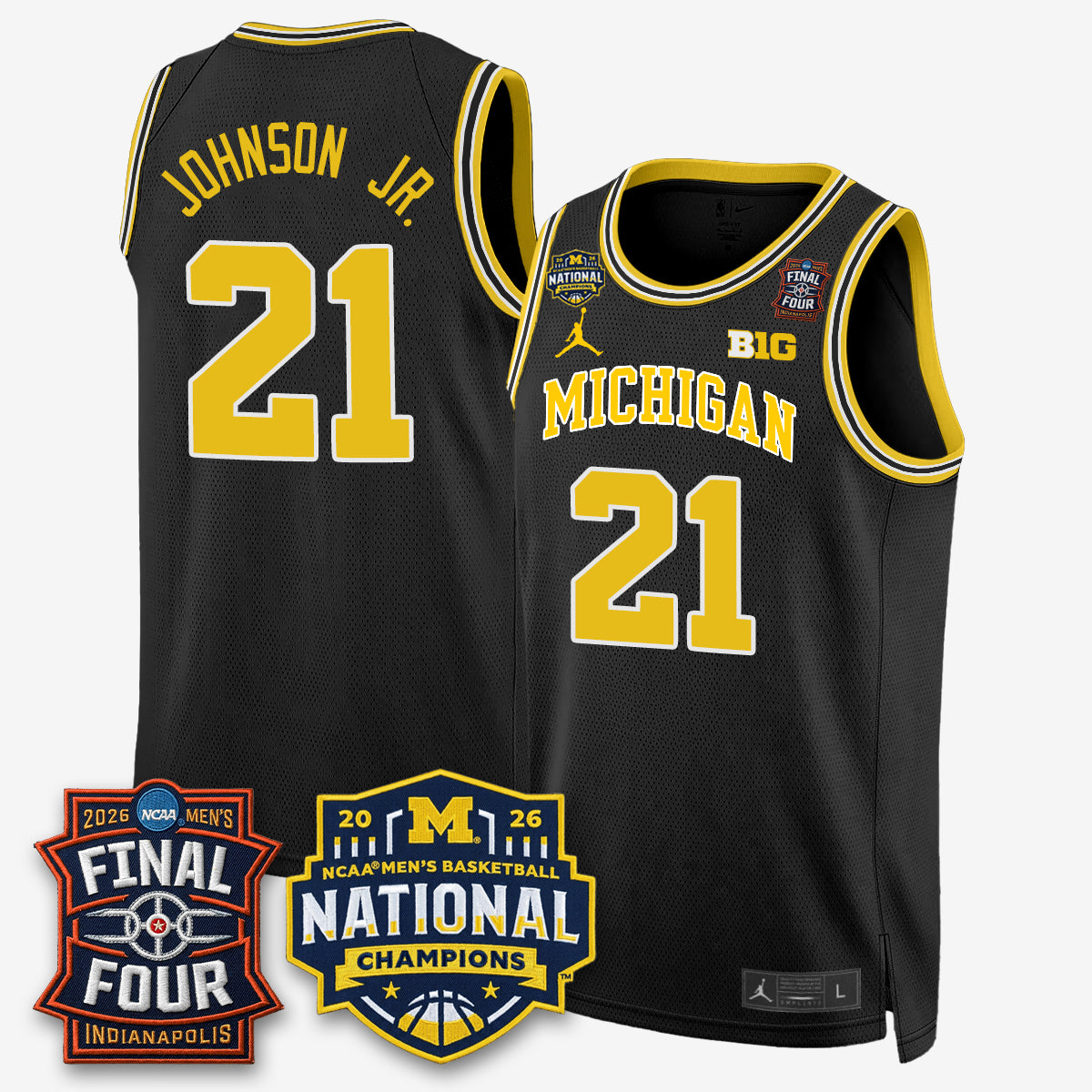 MICH 2026 NCAA Men's Basketball Champions Limited Jersey - All Stitched
