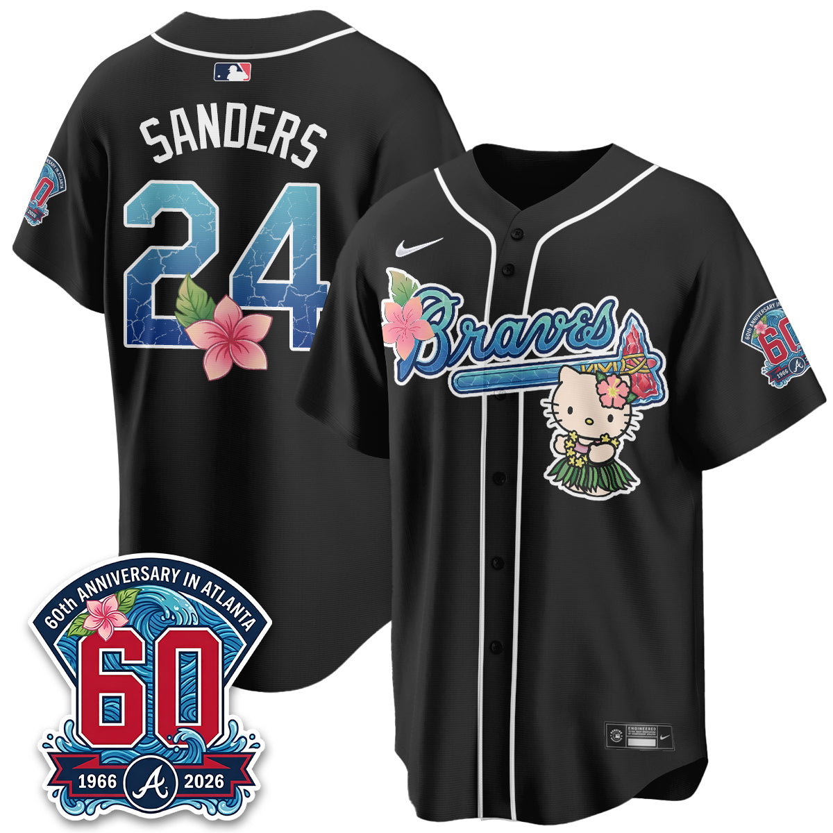Atlanta Braves x Meow Aloha Spirit Vapor Jersey - Stitched
