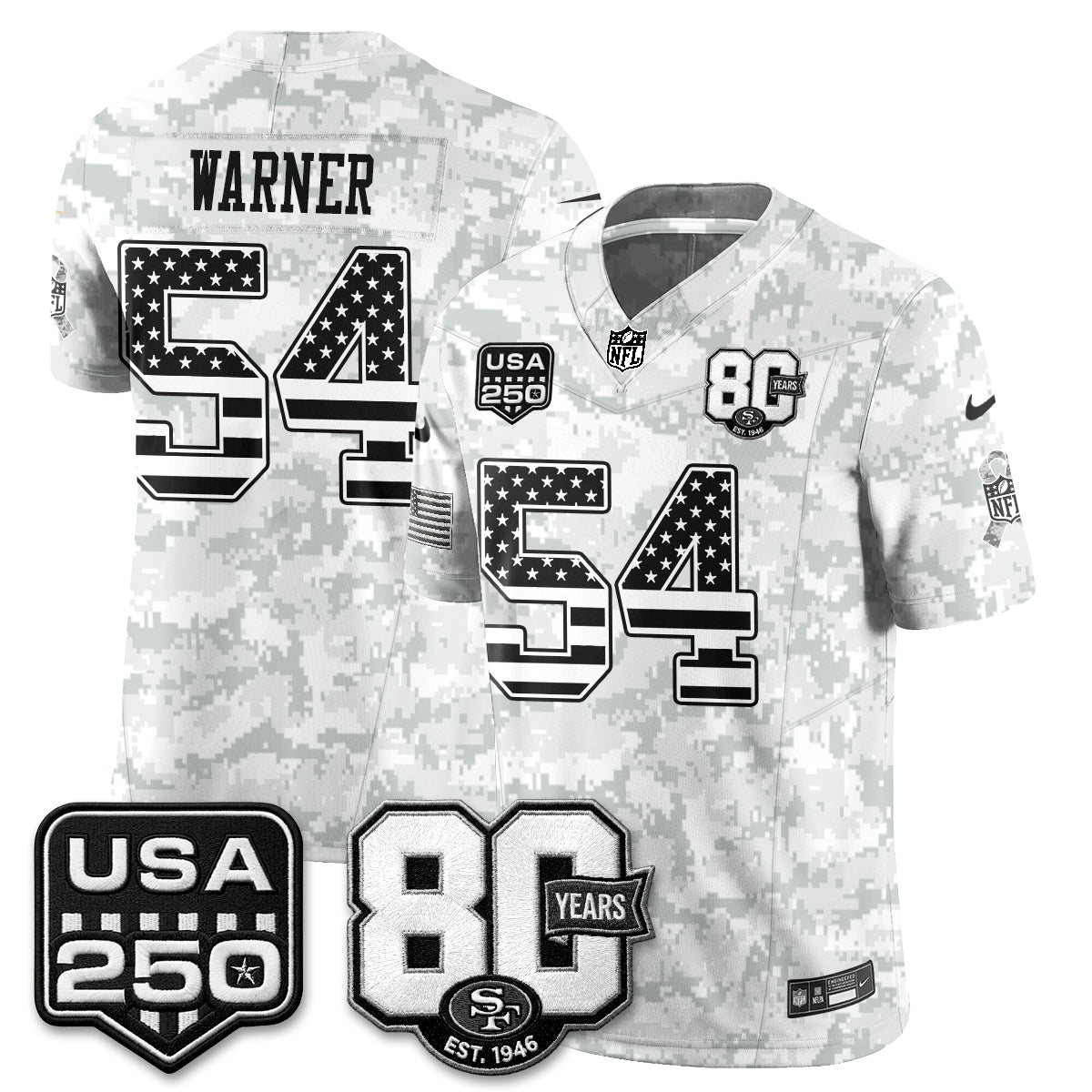 San Francisco 49ers 2026 Salute to Service Edition Vapor Jersey - Stitched