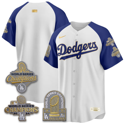 LAD Gold Collection Stadium Vapor Limited Jersey - Back to Back 9x Champs - All Stitched
