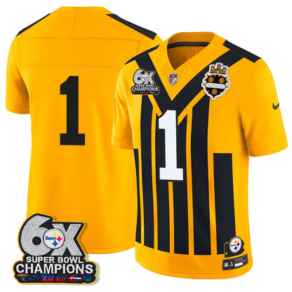 PIT 6X Champs Throwback V2 Vapor Jersey - Stitched