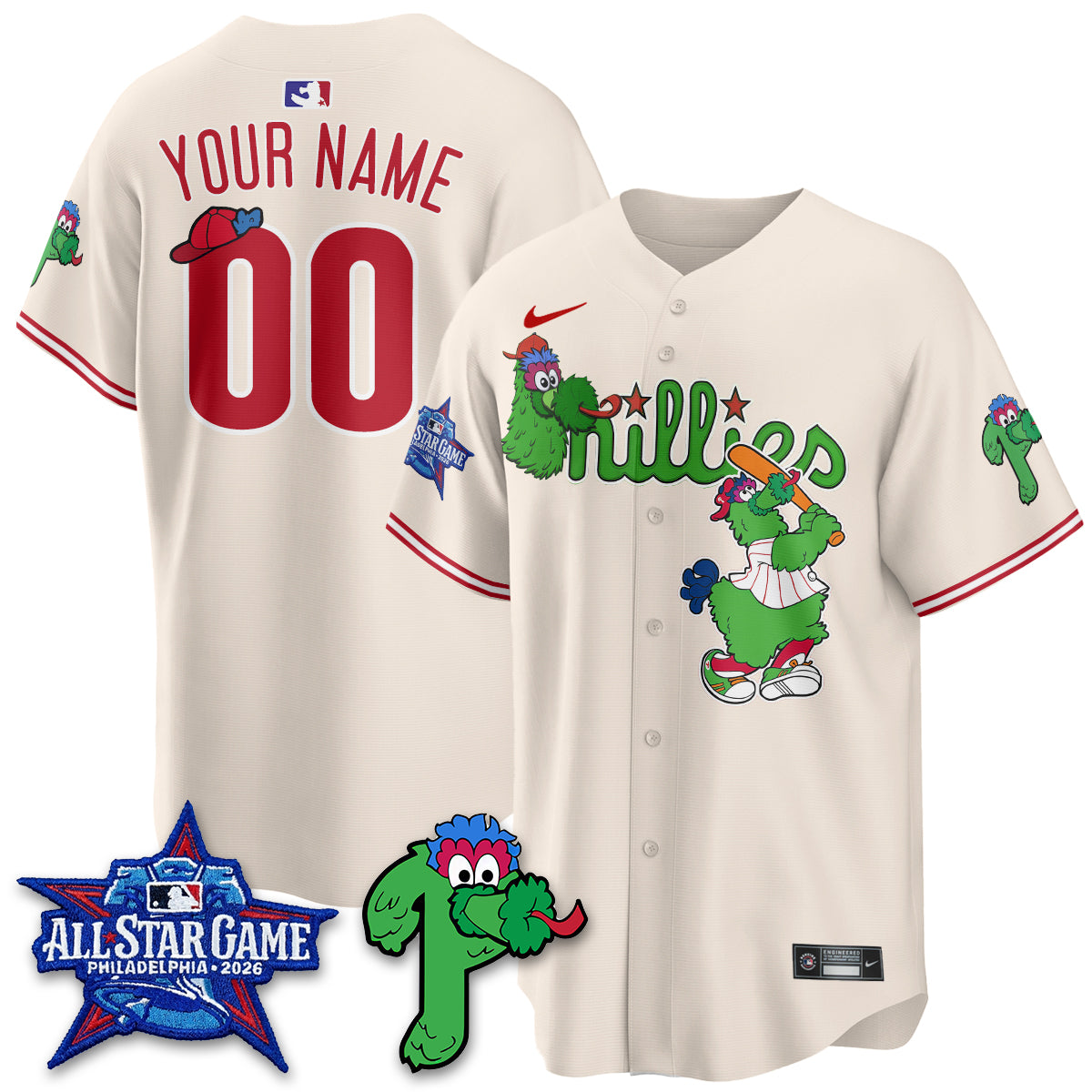 Philadelphia Phillies Phanatic Vapor Limited Custom Jersey - Stitched