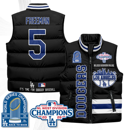 LAD "Bleed Blue" Puffer Vest - Printed