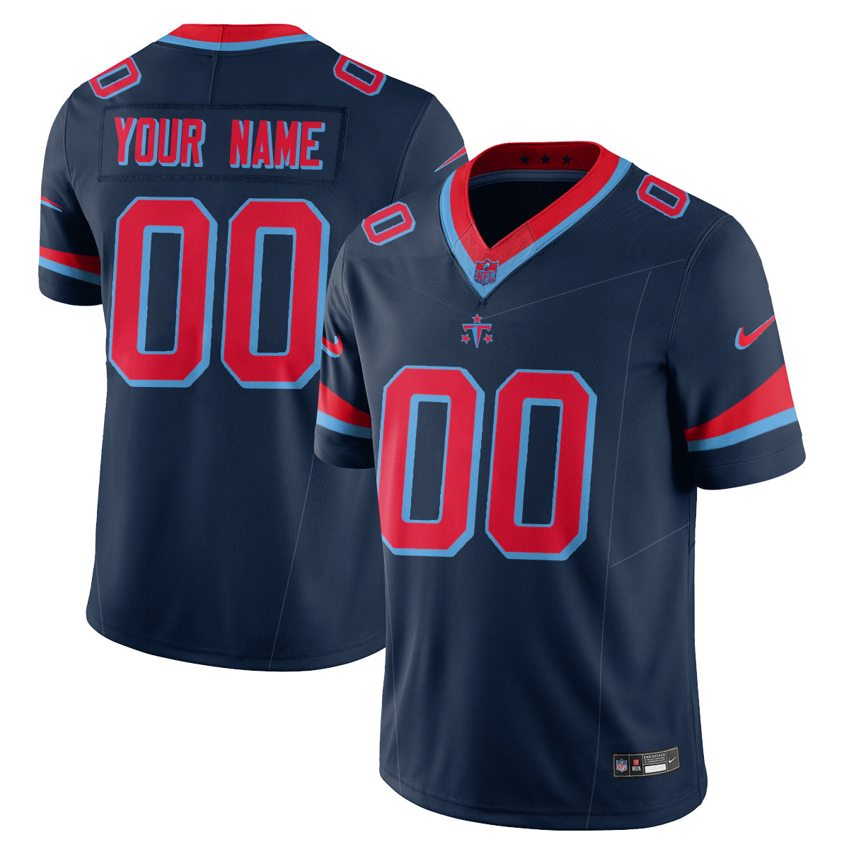 Tennessee Titans Fangear Edition Vapor Custom Jersey - Stitched
