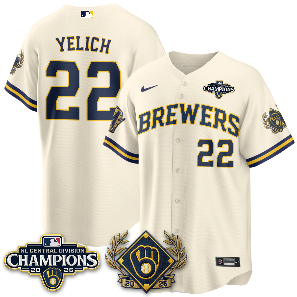 MIL 2026 NL Division Champs Vapor Jersey - Stitched