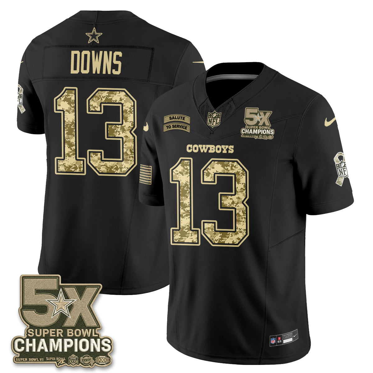 Dallas Cowboys 2026 Salute to Service V3 Vapor Jersey - Stitched