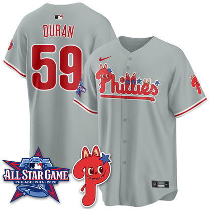 Philadelphia Phillies Fanged Rabbit Doll  Vapor Limited Jersey - Stitched