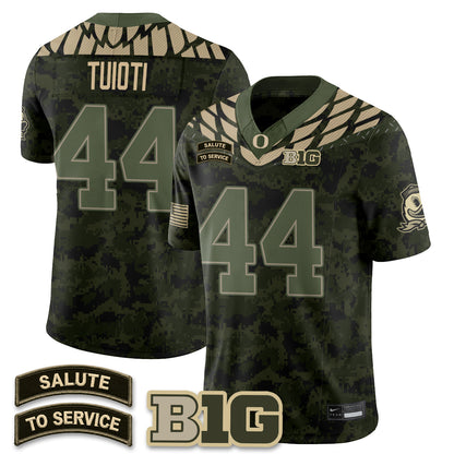 Oregon Ducks 2026 Salute to Service Vapor Jersey - Stitched