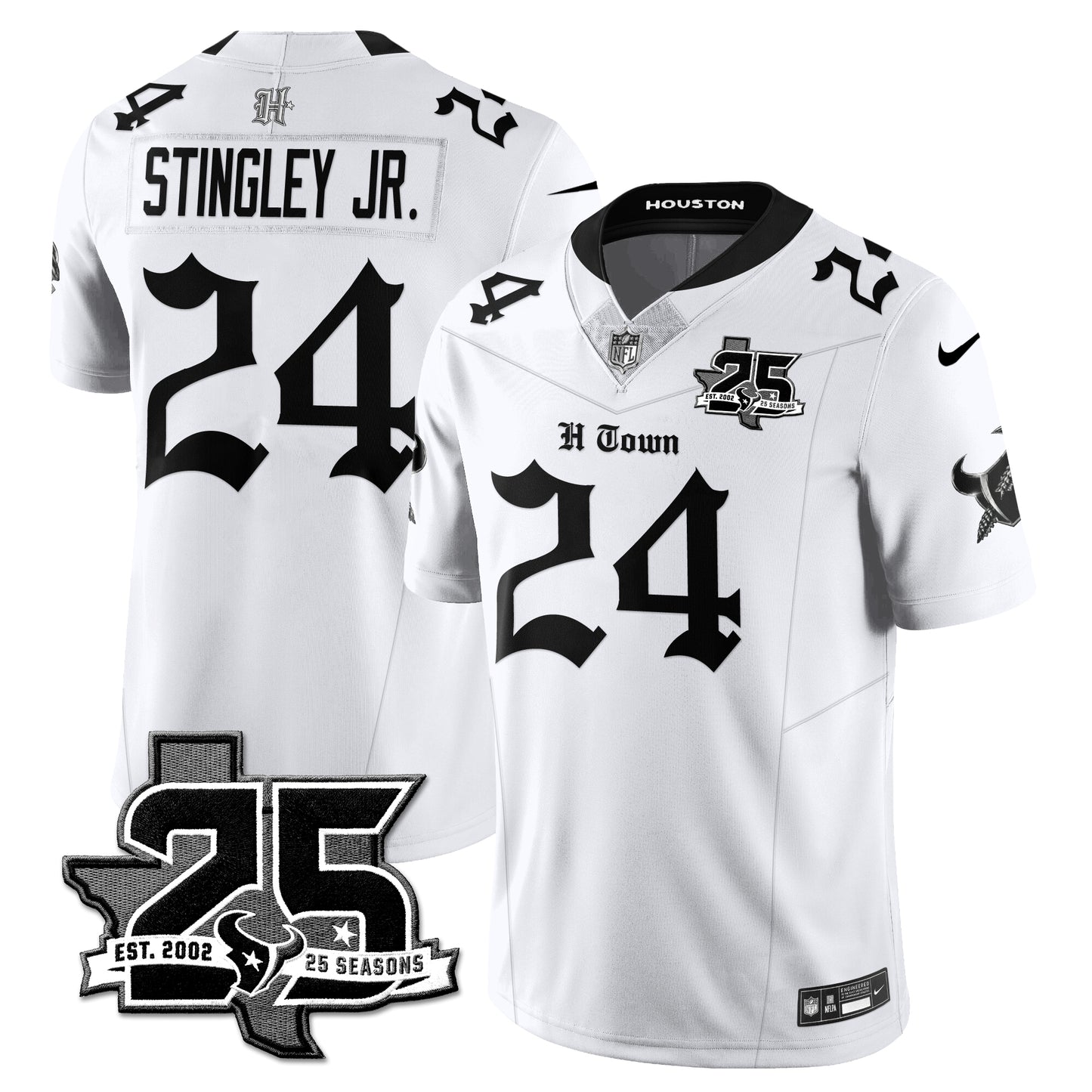 HOU 25th Seasons in 2026 Gothic Vapor Gold Edition Limited Jersey - All Stitched