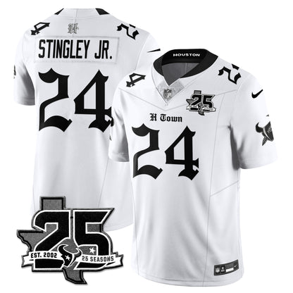 HOU 25th Seasons in 2026 Gothic Vapor Gold Edition Limited Jersey - All Stitched