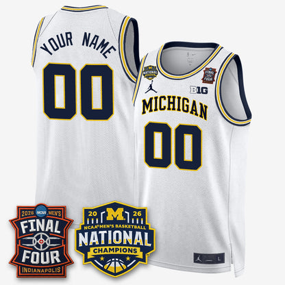 MICH 2026 NCAA Men's Basketball Champions Limited Custom Jersey - All Stitched