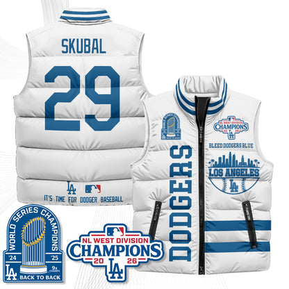 LAD "Bleed Blue" Puffer Vest - Printed