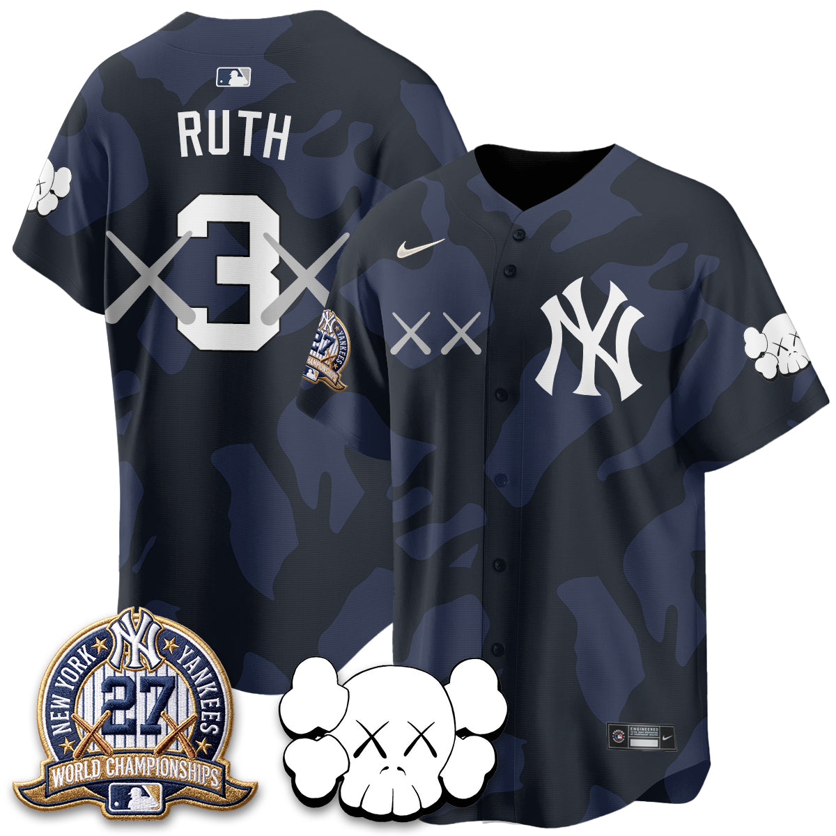 New York Yankees x KAWS Edition Vapor Jersey - Stitched